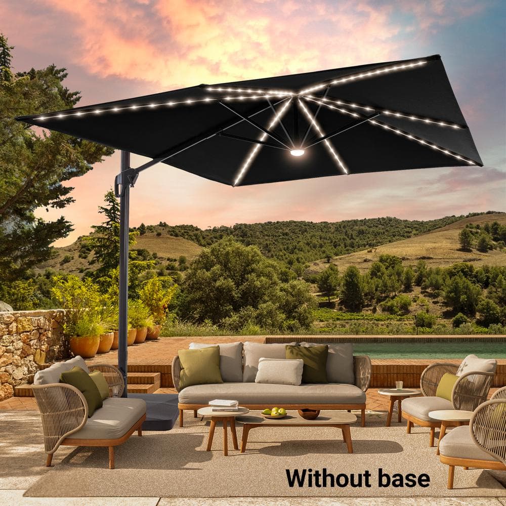 black white stripe patio umbrella Hampton Bay 9 ft. Aluminum Market Crank and Auto-Tilt Patio Umbrella in  Cabana Black and White Stripe with Trim UCM190001-BLK