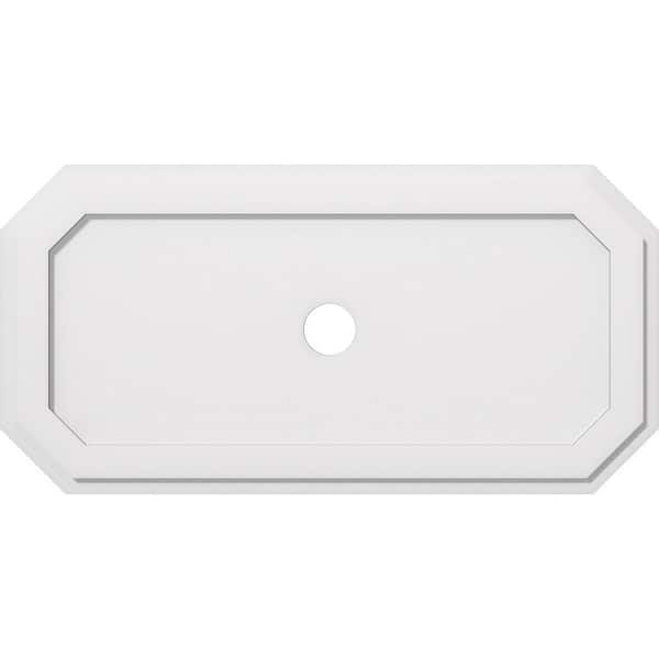 Ekena Millwork 38 in. W x 19 in. H x 3 in. ID x 1 in. P Emerald Architectural Grade PVC Contemporary Ceiling Medallion