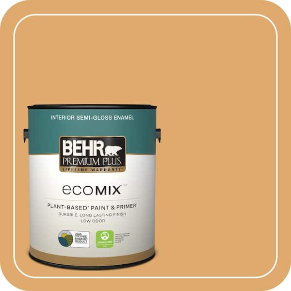 1 gal. Home Decorators Collection #HDC-FL13-2 Corn Maze Semi-Gloss Enamel EcoMix Plant-Based Interior Paint & Primer