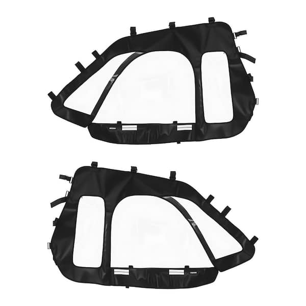 Cab Enclosure Upper Doors, Compatible with Polaris RZR XP 1000/XP Turbo, Soft Upper Doors Zipper UTV Side Window Kit