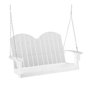 Classic 2-Person White Plastic Savannah Porch Swing