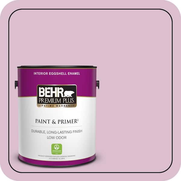 BEHR PREMIUM PLUS 1 gal. #690C-3 Delicate Bloom Eggshell Enamel Low Odor Interior Paint & Primer