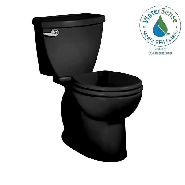 American Standard Cadet 3 Powerwash 2-piece 1.28 GPF Round Toilet in Black