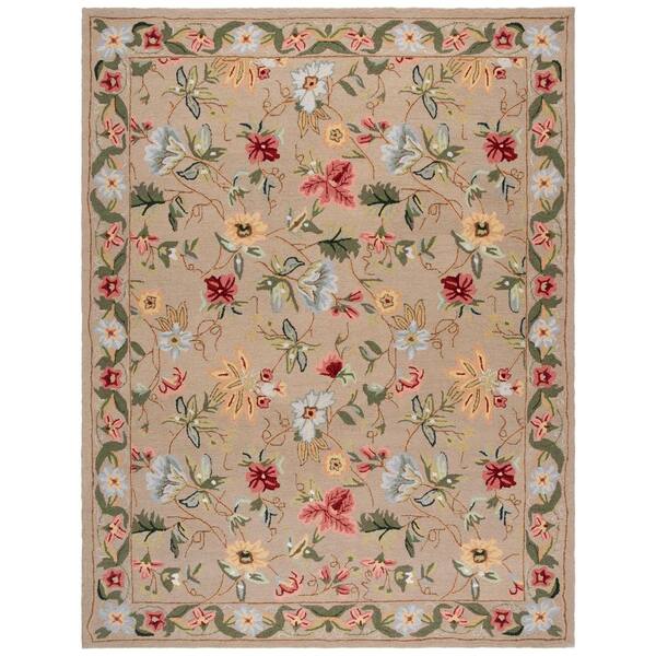 Chelsea 10 ft. x 14 ft. Beige Floral Area Rug