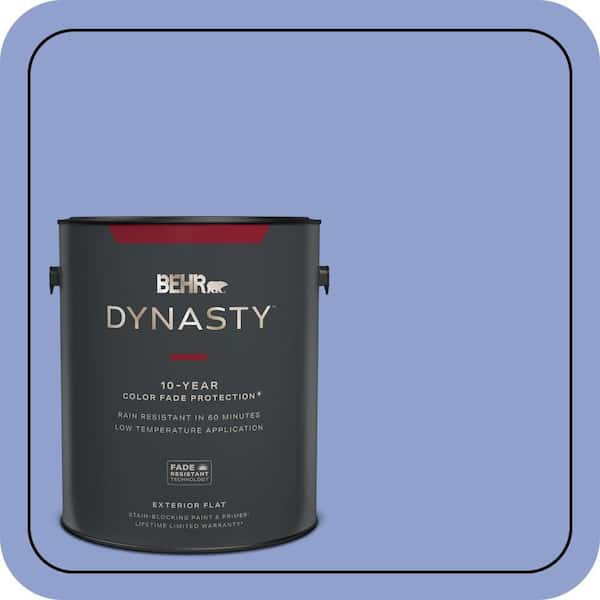 BEHR DYNASTY 1 gal. #600B-4 Pageant Song Flat Exterior Stain-Blocking Paint & Primer