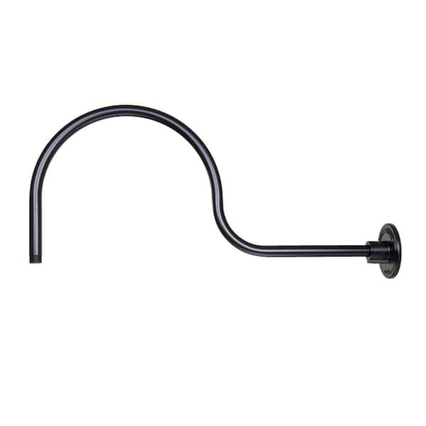 R Series 30 in. Long Satin Black Goose Neck Stem