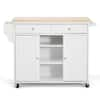 Baxton Studio Meryland White Kitchen Cart with Storage 28862