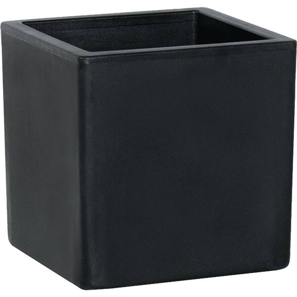 Pride Garden Products Toscana 24 in. Smoke Plastic Cube Patio Planter