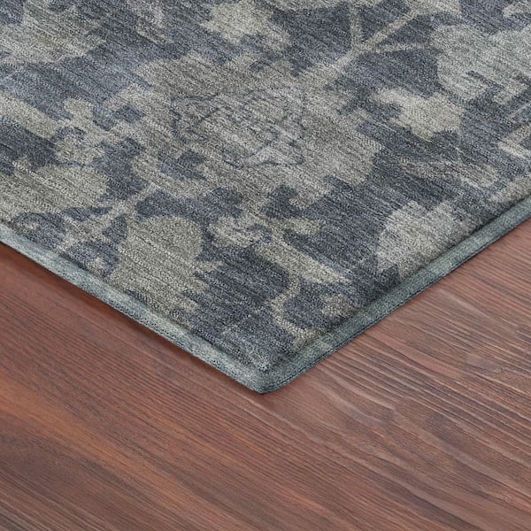 Mayfield Premium Machine Washable Abstract AMF2358 Denim 2 ft. x 3 ft. Accent Rug