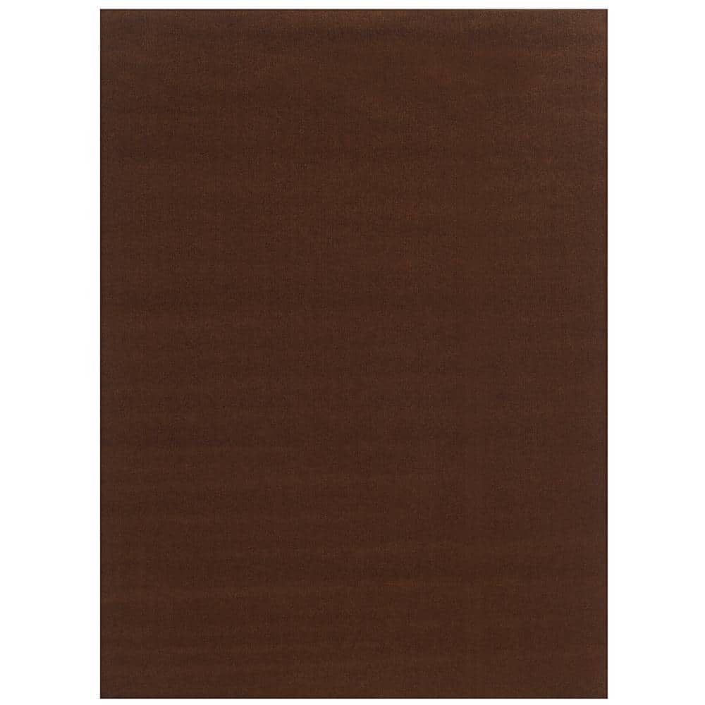 Foss Ribbed Chocolate 6 ft. x 8 ft. Indoor/Outdoor Area Rug ...