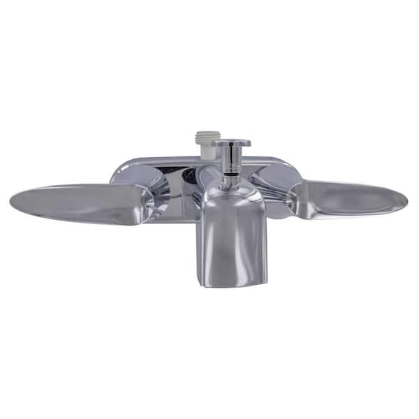 Faucet 4" Tub W/Shower D-Spud Chrome 2-Lever Handle