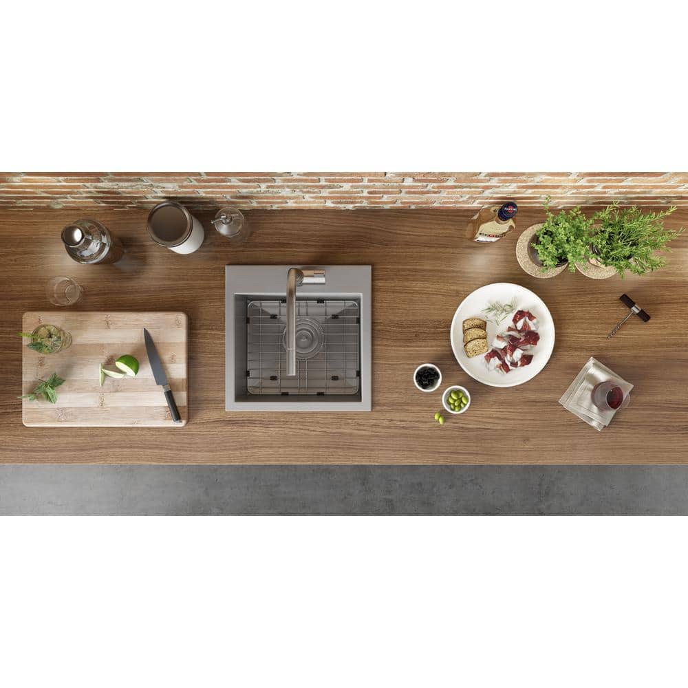 Ruvati 15" Brushed Stainless Steel Drop-In Bar Sink