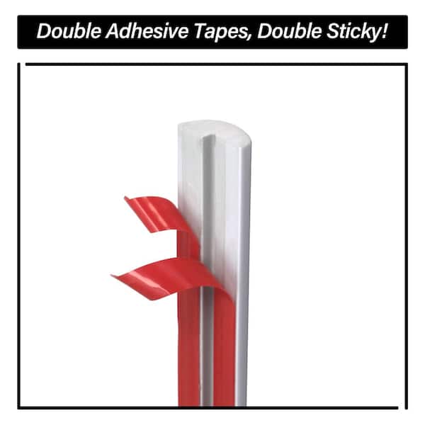Matte Silver 180 in. x 0.75 in. x 0.4 in. PVC Backsplash Accessory 1-Package
