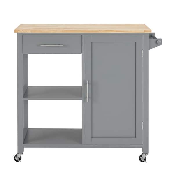 Easy Goods Living Margo Grey Utility Kitchen Cart