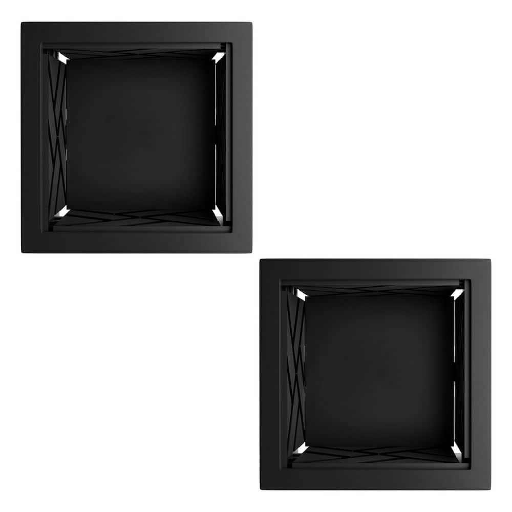 Black Square Farmhouse Outdoor Wall-Mount Planter Box Set