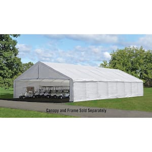 30 ft. W x 50 ft. D Canopy Enclosure Kit in White Frame and Canopy Sold Separately