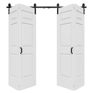 ARK DESIGN 64 in. x 84 in. Paneled 6-Lite White Primed Hollow Core