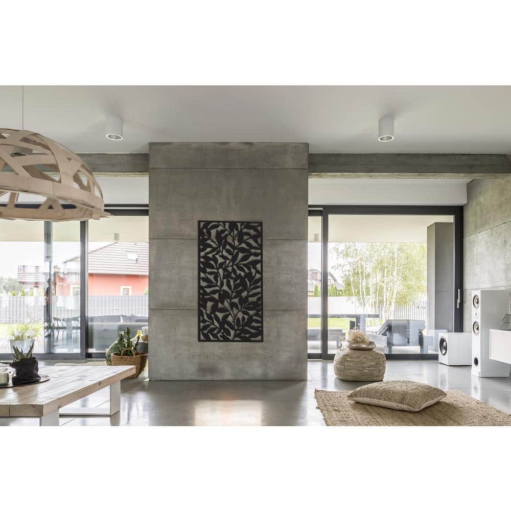 Black Powder Coated Steel 3'x6' Decorative Panel