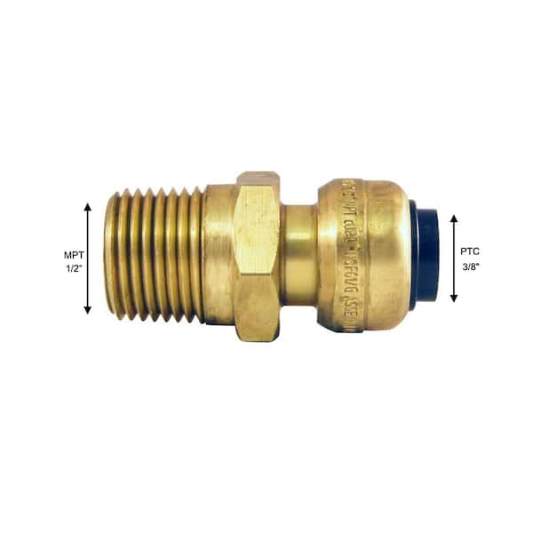 3/8 in. x 3/8 in. Comp Brass Coupling