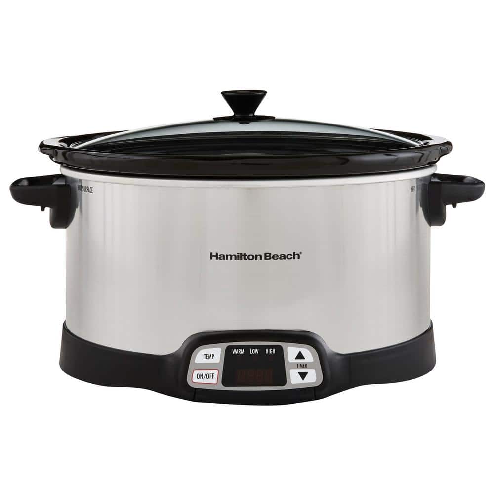 Hamilton Beach 8 Quart Stainless Steel Programmable Slow Cooker with Digital Display