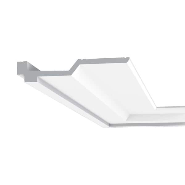ORAC DECOR 8-1/2 in. x 1-5/8 in. x 78-3/4 in. Primed White Plain Polyurethane Crown Moulding (9-Pack)