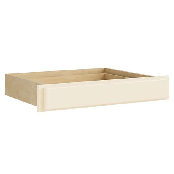 Home Decorators Collection Newport 30 in. W x 17 in. D x 4.875 in. H Assembled Plywood Knee Drawer Cabinet in Blended Cream with Soft Close