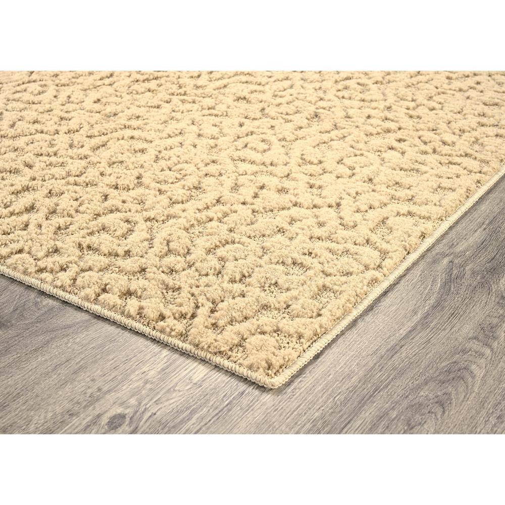 Tan Tufted Non-slip Synthetic 5' x 7' Area Rug Set