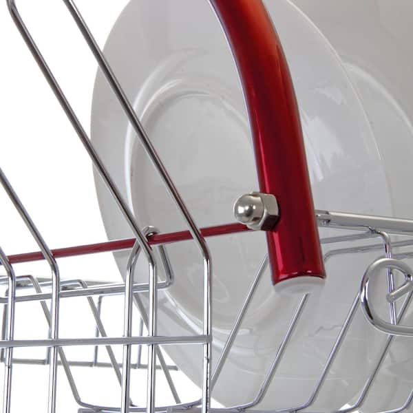Chrome Plated Steel 2-piece Small Dish Drainer - Red : Target