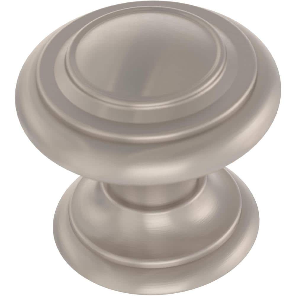 Nickel Matte Round Cabinet Knobs with Mounting Hardware, 30-Pack