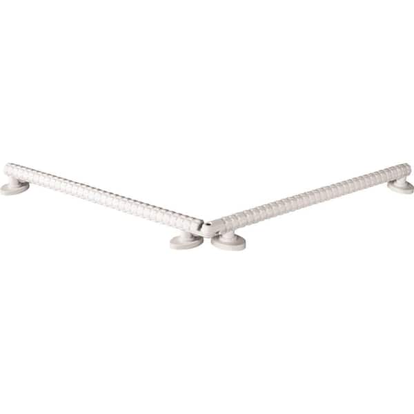48 in. Angle Adjustable Grab Bar-White