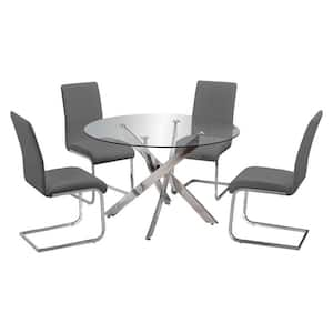 Trinity Grey Dining Set (5-Piece)