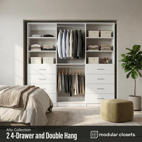 MODULAR CLOSETS Alto Collection 66 in. W White Tower System 2 4