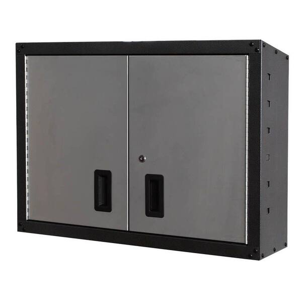 International GOSII 24 in. H x 32 in. W x 12 in. D and 2-Doors Wall Mounted Cabinet in Gray