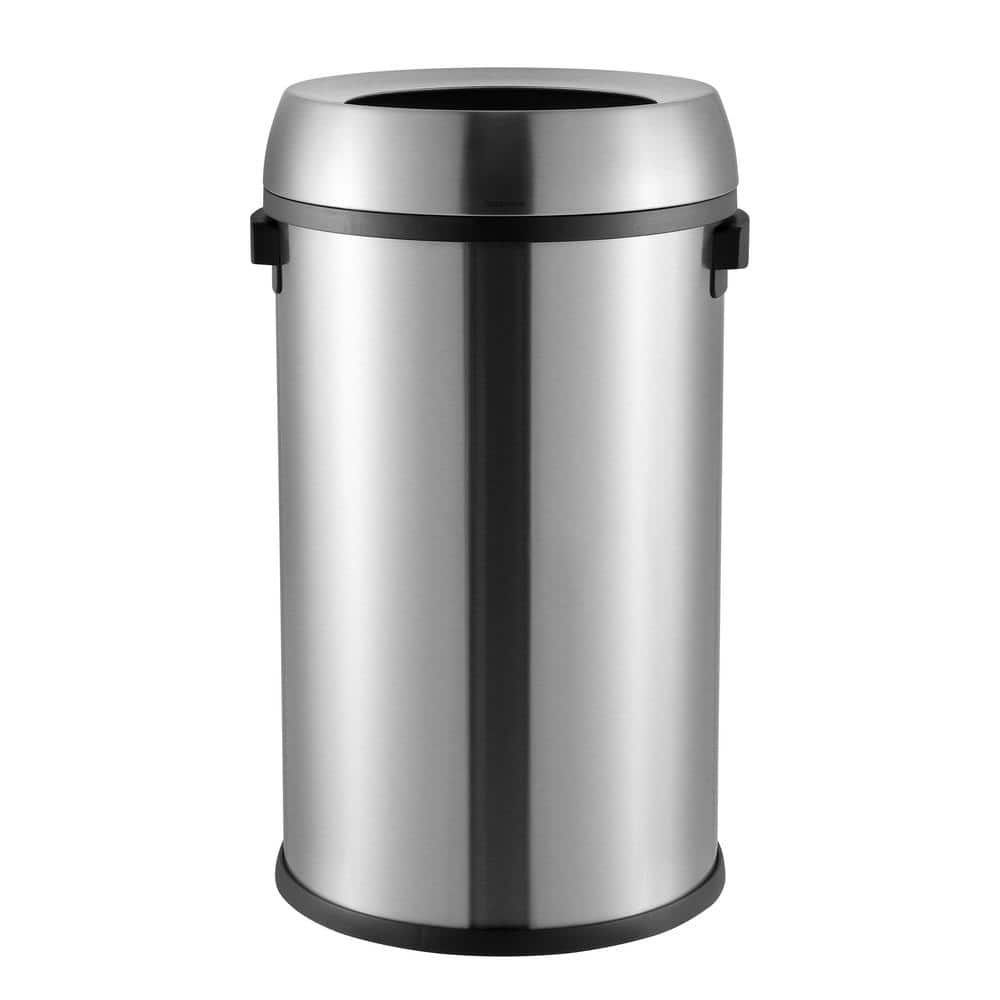 Happimess Beni Kitchen Trash/recycling 16-gallon Double-bucket Step-open  Trash Can, Black : Target