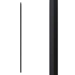 Stair Parts 44 in. x 1/2 in. Satin Black Plain Shaft Iron Baluster for Stair Remodel