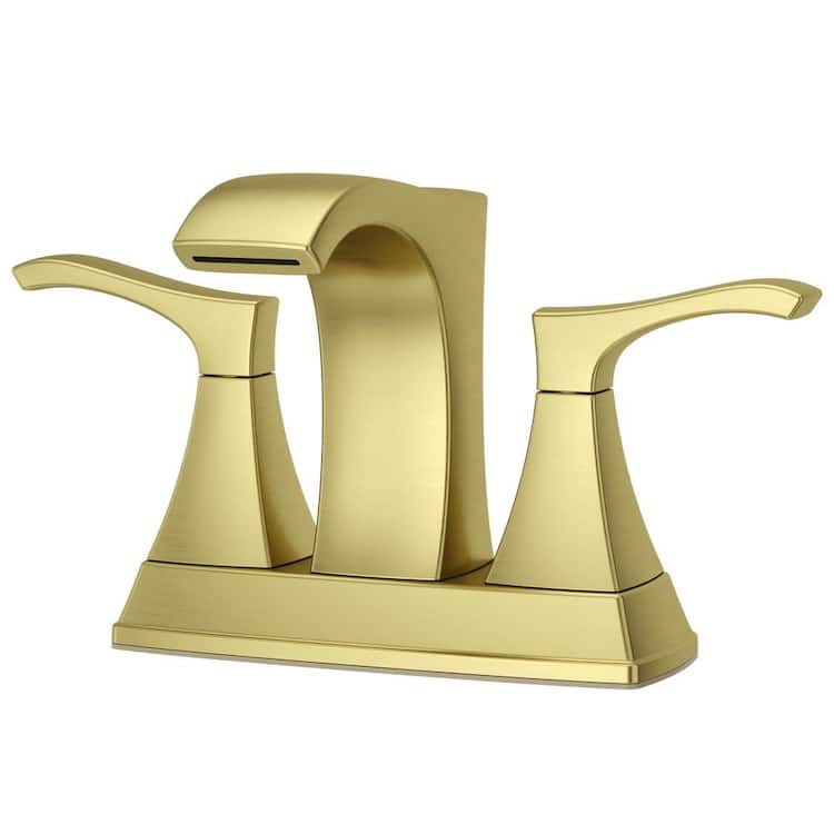 Pfister Venturi 4 in. Centerset 2-Handle Bathroom Faucet in Brushed Gold