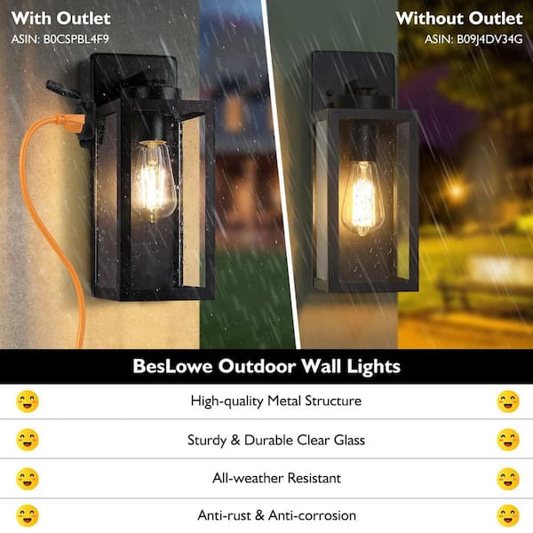Nordic Hygge 2-Pack Outdoor Waterproof Wall Mount Light Fixtures