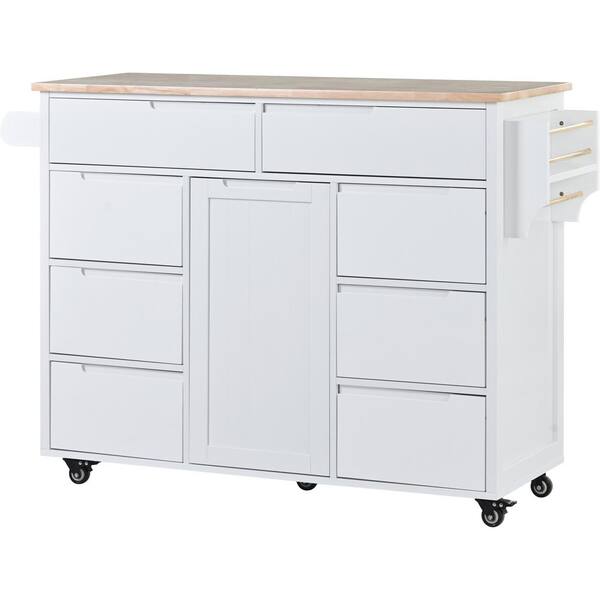 Edison White 8 Drawer Rolling Cart  Bob's Discount Furniture & Mattress  Store