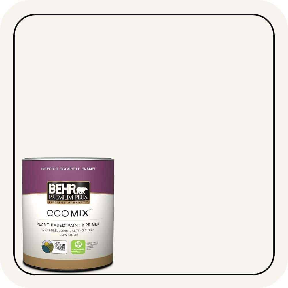1 qt. Designer Collection #DC-001 Whipped Cream Eggshell Enamel EcoMix Plant-Based Interior Paint & Primer price history on PriceWatchPro