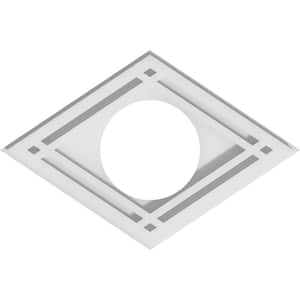 1 in. P X 12 in. W X 8 in. H X 4 in. ID Diamond Architectural Grade PVC Contemporary Ceiling Medallion