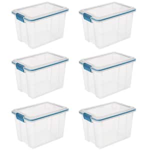 20 Qt. Gasket Box with Clear Base and Lid (6-Pack)