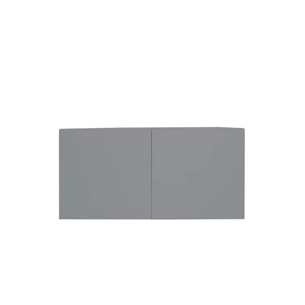 Cambridge 36-in W x 18-in H x 24-in D Glossy White Engineered Wood Door Wall Stock Cabinet