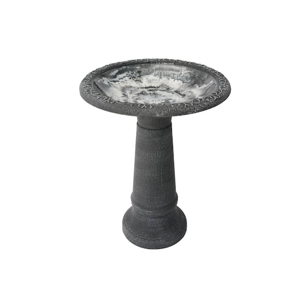 Unbranded 20 in. x 25 in. Gray Birdbath