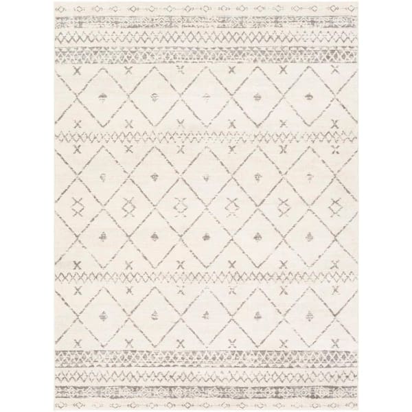 Pau Light Gray 6 ft. 7 in. x 9 ft. Area Rug