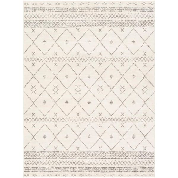 Livabliss Pau Light Gray 6 ft. 7 in. x 9 ft. Area Rug