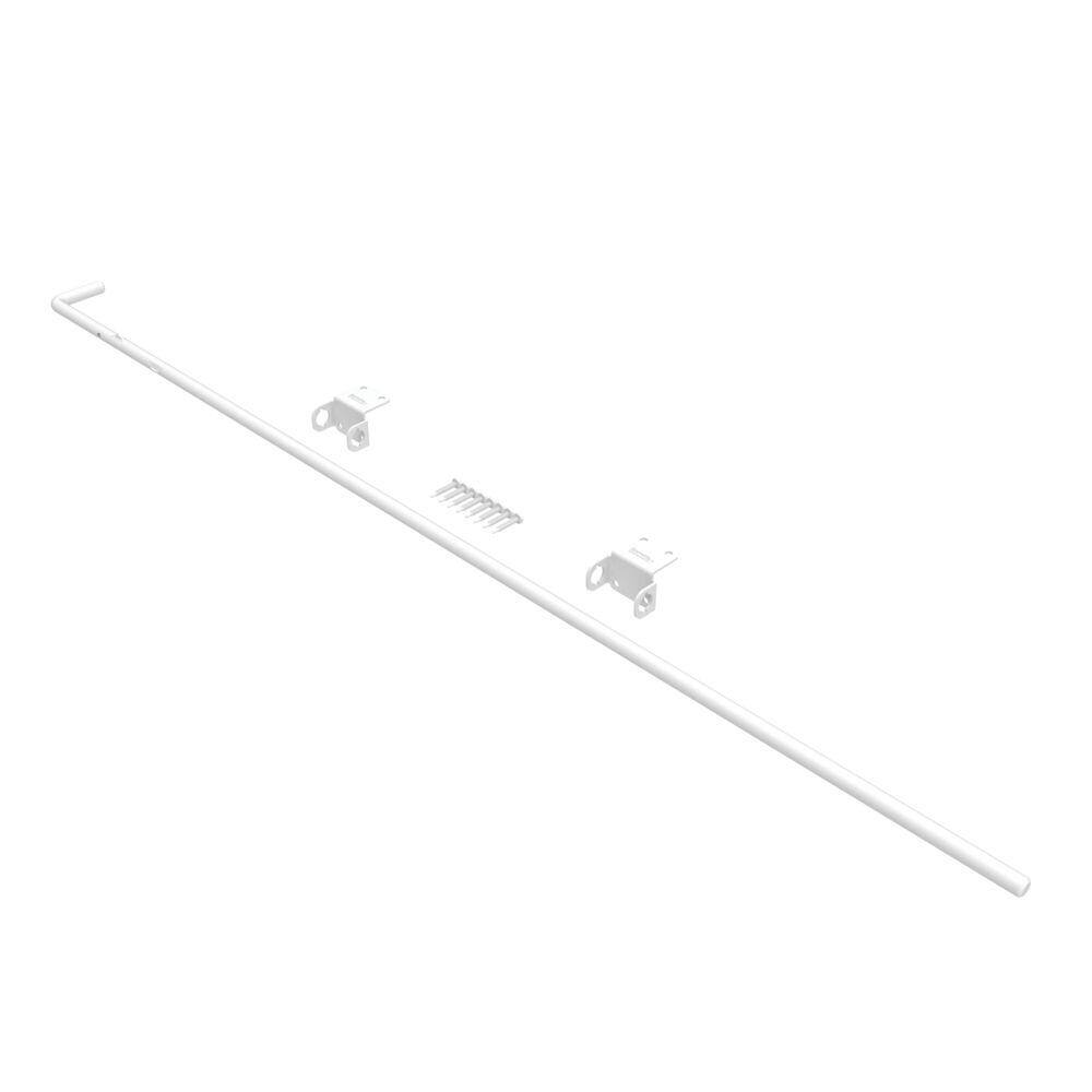 48" White Stainless Steel Heavy-Duty Gate Drop Rod