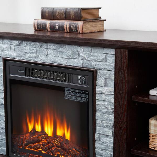 ToolCat 58 in. Freestanding TV Stand with Electric Fireplace