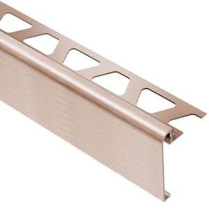 Rondec-Step Brushed Copper Anodized Aluminum 3/8 in. x 8 ft. 2-1/2 in. Metal Tile Edging Trim