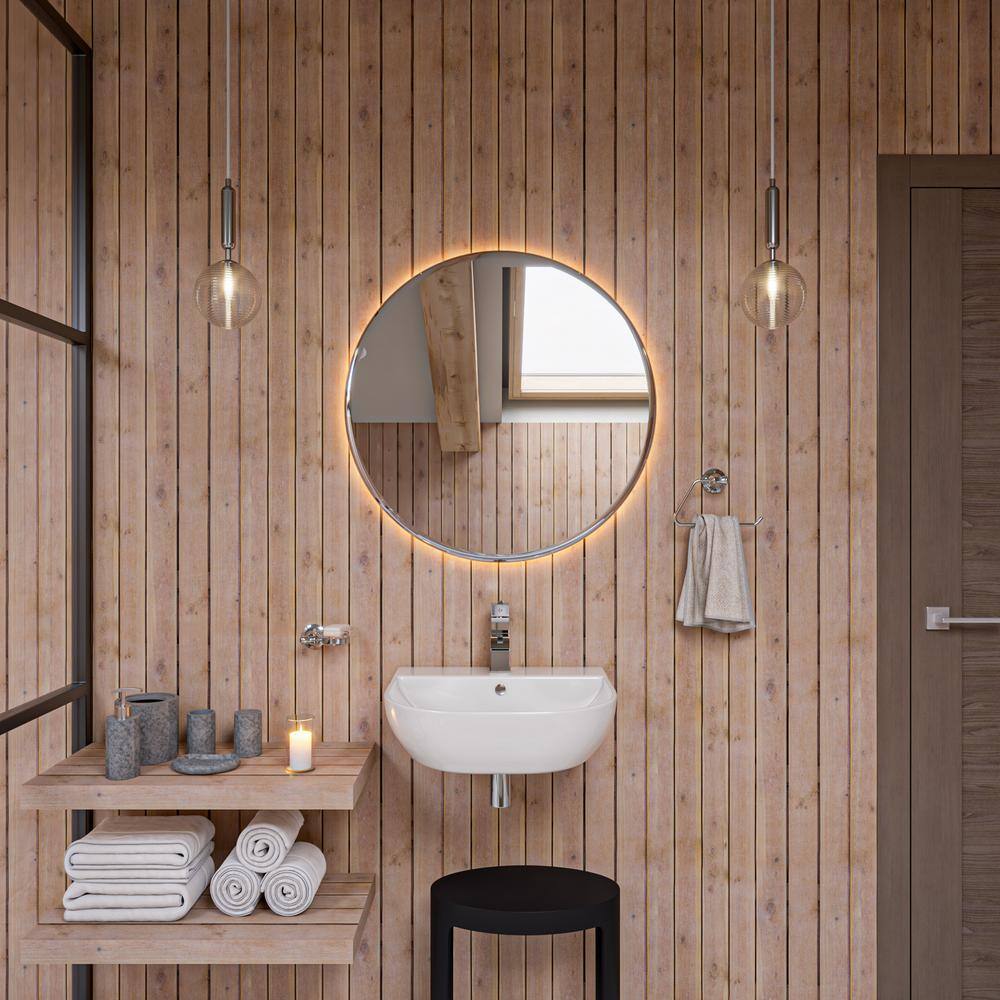 White Ceramic Wall-Mounted U-Shaped Bathroom Sink