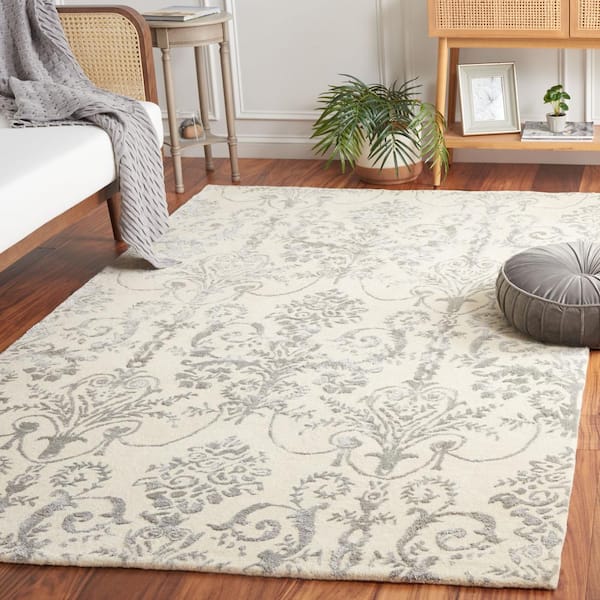 Bella Ivory/Gray 4 ft. x 6 ft. Area Rug
